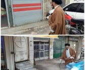 نماینده ولی فقیه استان لرستان در میدان تبلیغ عملی، توزیع دستکش در حاشیه شهر خرم آباد+فیلم