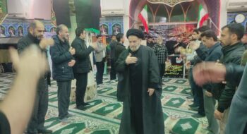  به مناسبت شهادت امام خامنه ای (ره) نماینده ولی‌فقیه در استان لرستان و امام جمعه خرم‌آباد در اجتماع هیئت عزادران درب دلاکان حضور یافت.