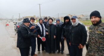 حضور در ایست بازررسی شهر خرم آباد توسط نماینده ولی‌فقیه در استان لرستان و امام جمعه خرم‌آباد